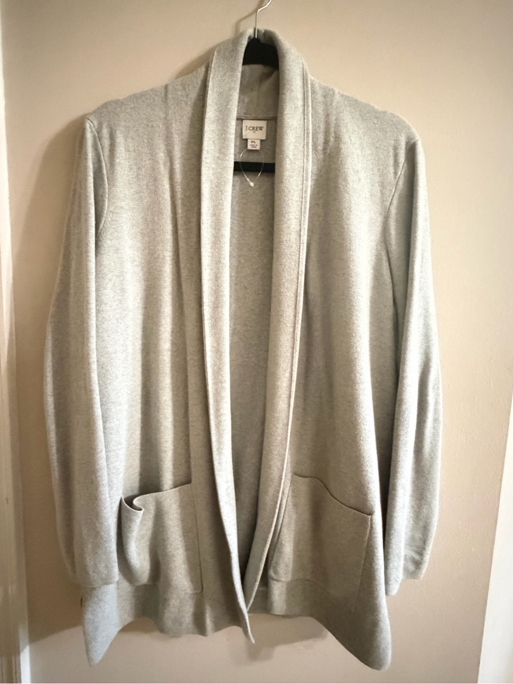 J. Crew Heather Gray Shawl-Collar Cardigan